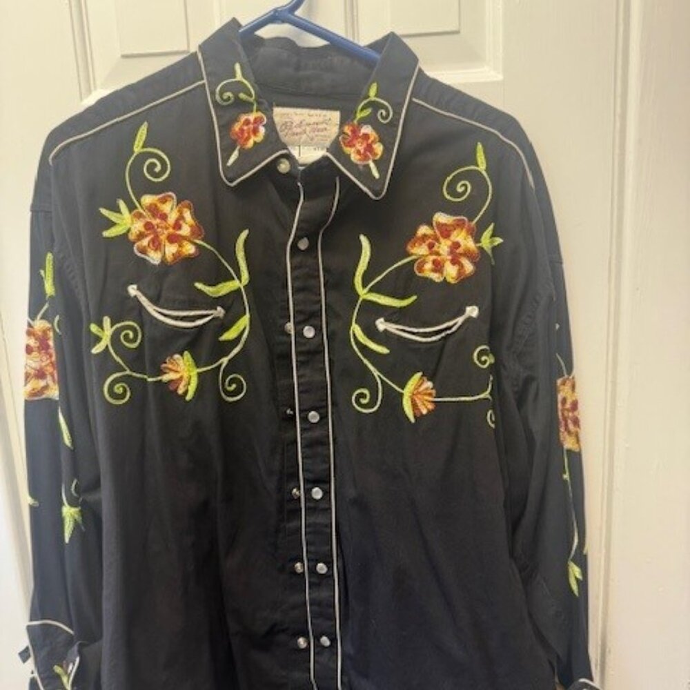 Rockmount Ranch Wear Floral Shirt, XXL